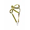 MOB Eroticwear Harnais Cross Cockring Dngeon Jaune-Noir